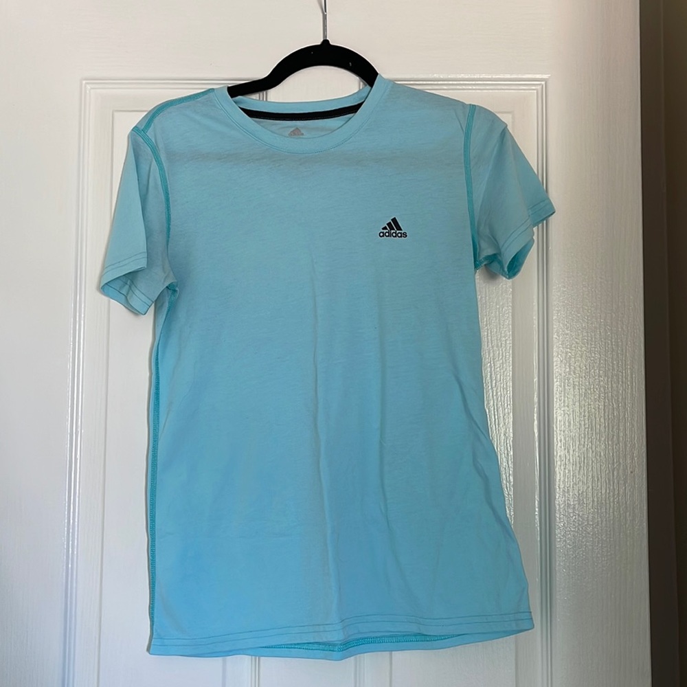Womens Light Blue Adidas T-Shirt